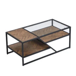 Black Coffee Table With Storage Shelf, Tempered Glass Coffee Table With Metal Frame 12 Black Coffee Table With Storage Shelf, Tempered Glass Coffee Table With Metal Frame -Olsberg shop 02cde722bb20482480675bbe937e5810
