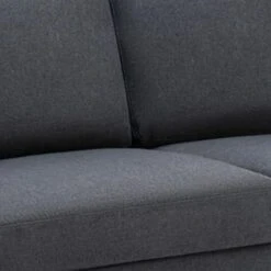 Gala Sofa, Smooth Dark Gray Linen Fabric, 2 Pillows, Black Solid Wood Frame-Benzara 9 Gala Sofa, Smooth Dark Gray Linen Fabric, 2 Pillows, Black Solid Wood Frame-Benzara -Olsberg shop 02d374f5438e43c490491c9563a07e9a