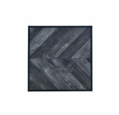 24 Inch Wood End Table, Classic, Herringbone, Square, Metal Frame, Gray-Benzara -Olsberg shop 034def8bdc5a43dc8a6be0edfdeb35fe