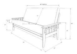 Queen-size Tucson Futon Frame -Olsberg shop 04e4735579dc4d69aa652987c94c45b8