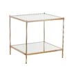 Homezia 22" Gold Glass And Iron Square Mirrored End Table -Olsberg shop 08815f6119ee466794bf5f84aa75fba7