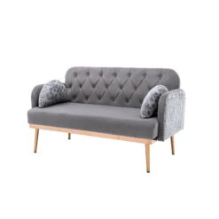 Velvet Sofa: Stylish Accent Loveseat With Metal Feet 10 Velvet Sofa: Stylish Accent Loveseat With Metal Feet -Olsberg shop 0b9bc56166a24040948b678f8d0efad3