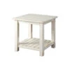 Homezia 24" Rustic White Solid Wood Square End Table With Shelf 1 Homezia 24" Rustic White Solid Wood Square End Table With Shelf -Olsberg shop 0d16f203973145c4aecacd257bf76e9a