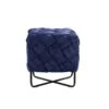 Homezia 17" Navy Velvet And Black Cube Ottoman 2 Homezia 17" Navy Velvet And Black Cube Ottoman -Olsberg shop 0ef1efe861624ba184e6437cfc28e438