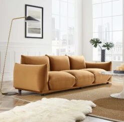 Copious Performance Velvet Sofa Brown EEI-5470-COG 10 Copious Performance Velvet Sofa Brown EEI-5470-COG -Olsberg shop 1062901cc4a04790baa4cfb12e7746f1
