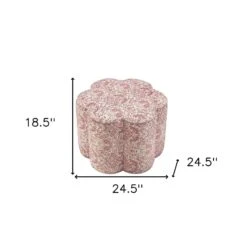 Homezia 25" Paisley Red 100% Linen Specialty Ottoman 14 Homezia 25" Paisley Red 100% Linen Specialty Ottoman -Olsberg shop 13640de402f34ed28d917cb7badac9b2