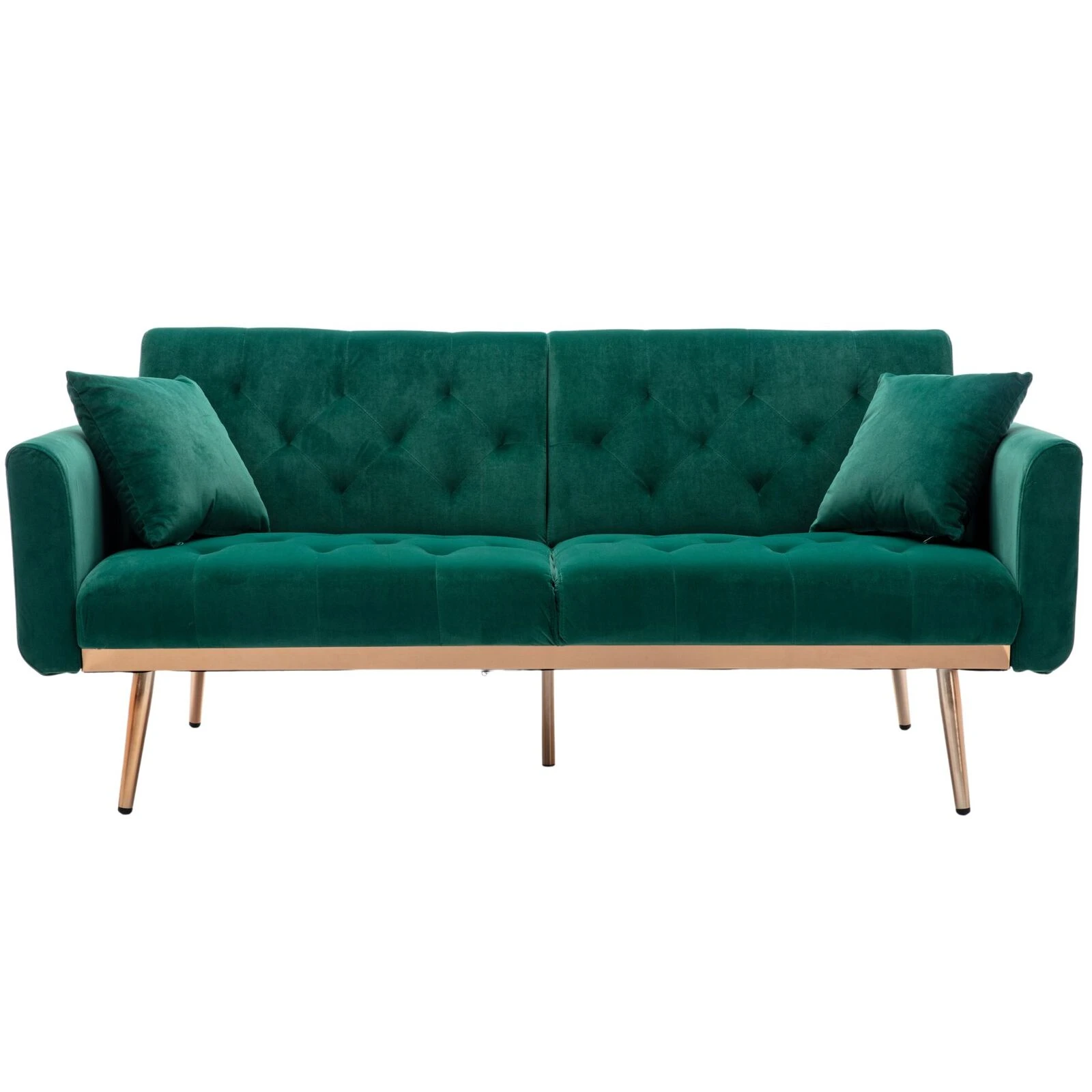 Velvet Accent Sofa With Rose Gold Metal Feet 3 Velvet Accent Sofa With Rose Gold Metal Feet