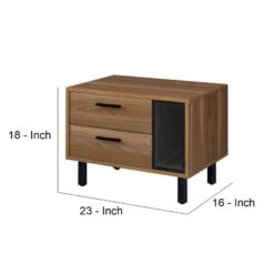 Accent Table With A Stlish Pull Out Tray, Brown And Black-Benzara 11 Accent Table With A Stlish Pull Out Tray, Brown And Black-Benzara -Olsberg shop 176793f3633f4fef8faca33b93c85071
