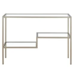 Henn & Hart 42 In. Lovett Console Table, Satin Nickel