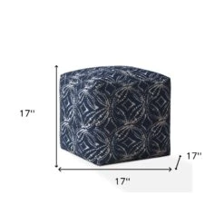 Homezia 17" Blue And White Damask Pouf Ottoman 9 Homezia 17" Blue And White Damask Pouf Ottoman -Olsberg shop 1ada44985d87458493962acb66a8de9c