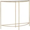 40" Gold And White Sleek Half Circle Console Table -Olsberg shop 1b0b42c6b017409d846d1c2818a4865b