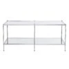 Homezia 42" Chrome Glass And Metal Rectangular Mirrored Coffee Table -Olsberg shop 1db924ff5e72481bb33eb455951fa7a0