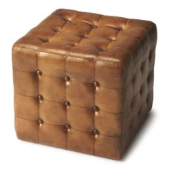 Leather Ottoman, Belen Kox