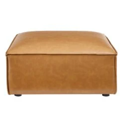 Restore Vegan Leather Ottoman Brown EEI-4496-TAN