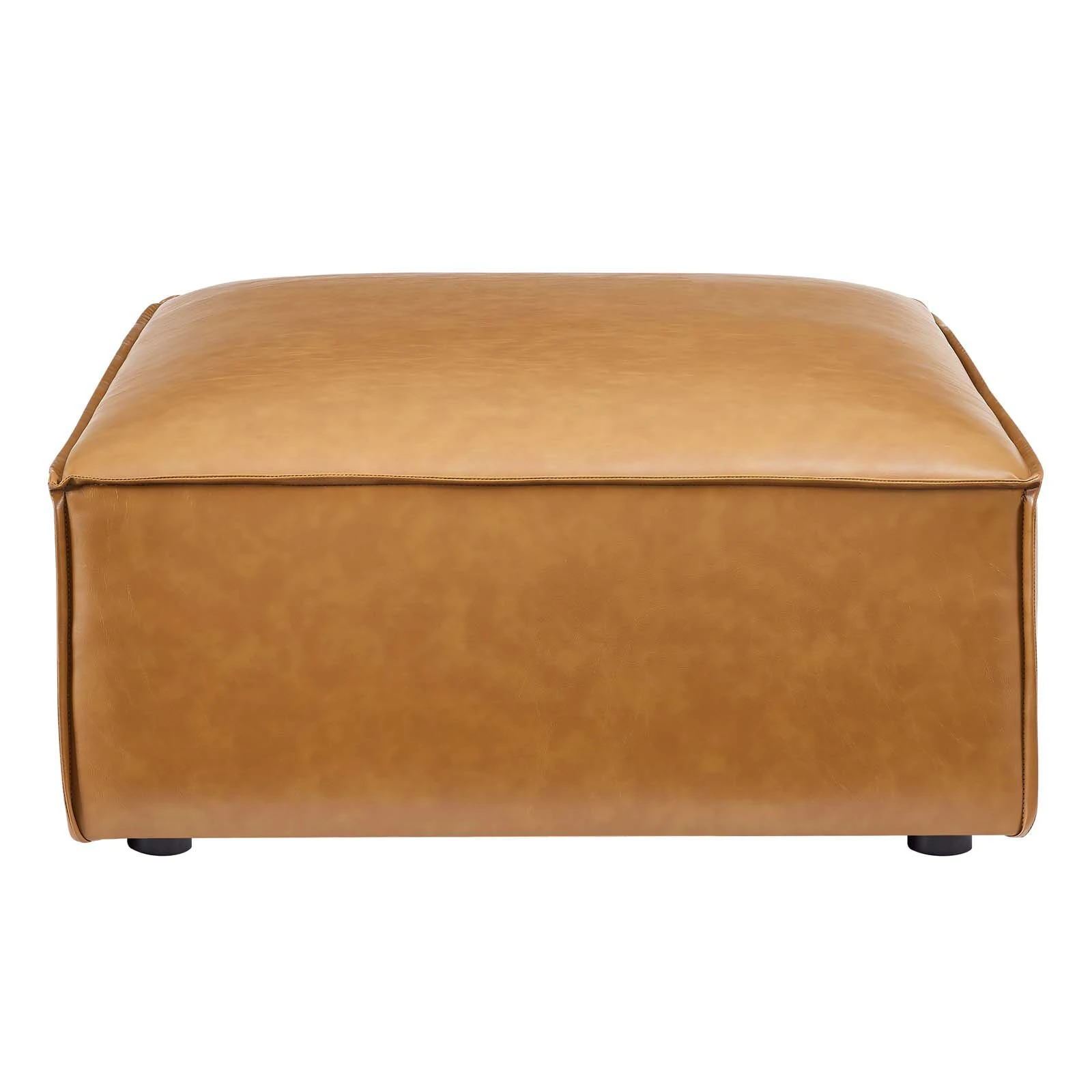 Restore Vegan Leather Ottoman Brown EEI-4496-TAN 3 Restore Vegan Leather Ottoman Brown EEI-4496-TAN