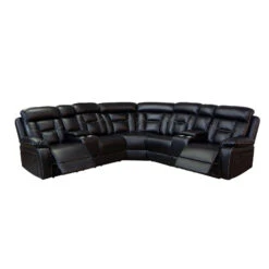 Manual Reclining Sofa Faux Leather Sofa Set Black 15 Manual Reclining Sofa Faux Leather Sofa Set Black -Olsberg shop 2455899bef76443b9ecac327f267d3c6