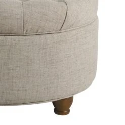 Fabric Upholstered Wooden Ottoman With Tufted Lift Off Lid Storage, Beige-Benzara -Olsberg shop 29b4f176ae344a5090e15a198265fbfb