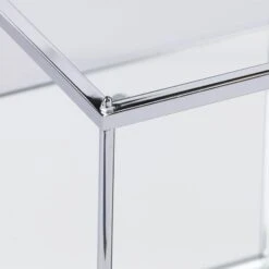 Homezia 42" Chrome Glass And Metal Rectangular Mirrored Coffee Table 15 Homezia 42" Chrome Glass And Metal Rectangular Mirrored Coffee Table -Olsberg shop 2c6b134accca4e0fb9598b225fde6c52