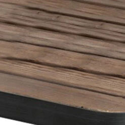 End Table With Plank Top And Mesh Shelf, Brown And Gray- Benzara -Olsberg shop 2f3db046d3fc4407aa84ace56cf749e5