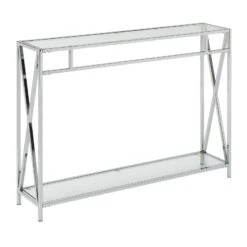 Convenience Concepts Oxford Chrome Console Table
