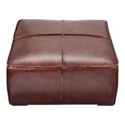 Stamford Leather Coffee Table - Dark Brown, Belen Kox