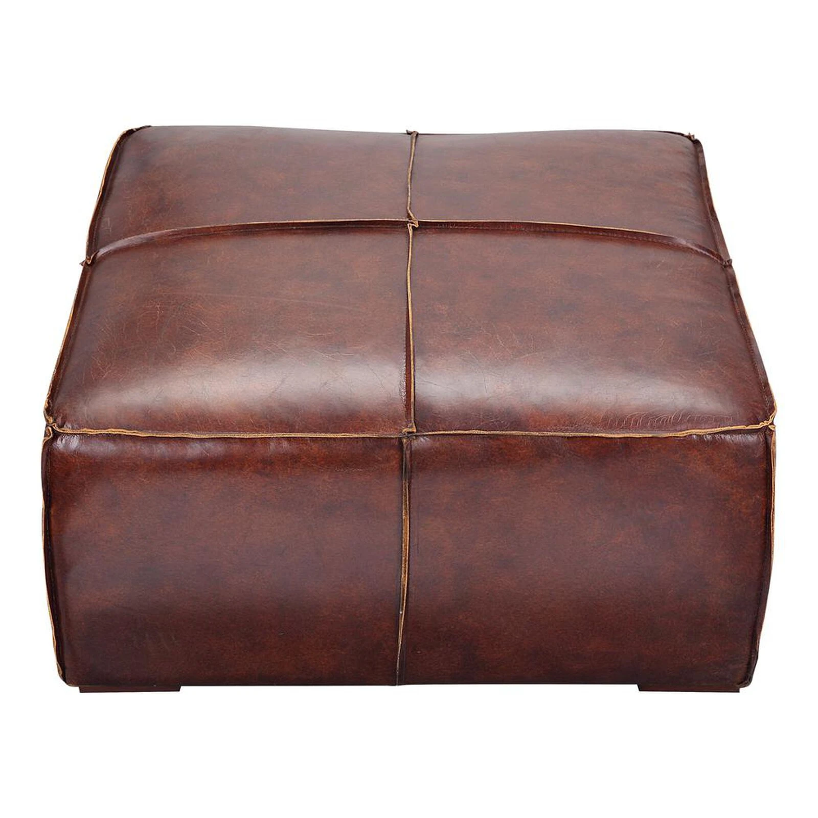 Stamford Leather Coffee Table - Dark Brown, Belen Kox 3 Stamford Leather Coffee Table - Dark Brown, Belen Kox