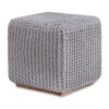 Homezia 16" Light Grey Cotton Blend Pouf Cube Ottoman 2 Homezia 16" Light Grey Cotton Blend Pouf Cube Ottoman -Olsberg shop 32c80d9473414bd58995a77701f5bec5