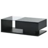 Modern Coffee Table With Tempered Glass, Wooden Cocktail Table, 2-Tier Rectangle Center Table For Living Room -Olsberg shop 3352f6c4caa248f4b4e0e60843be8084
