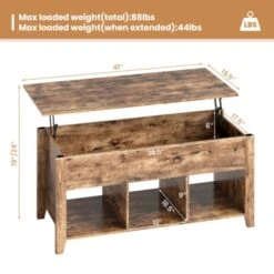 Lift Top Coffee Table With Storage Lower Shelf 11 Lift Top Coffee Table With Storage Lower Shelf -Olsberg shop 33a7d3c40964403a850d24b3bf37d332