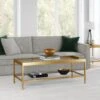 Henn & Hart Alexis 45 In. Brass Finish Coffee Table 2 Henn & Hart Alexis 45 In. Brass Finish Coffee Table -Olsberg shop 35d21af4ef0f432b96073affb56396e1