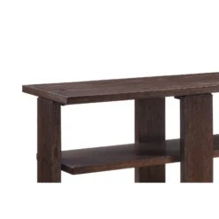 Wooden Sofa Table With 2 Open Display Shelves, Brown-Benzara -Olsberg shop 372f0432e76747ed9b717eb373e8e2b6