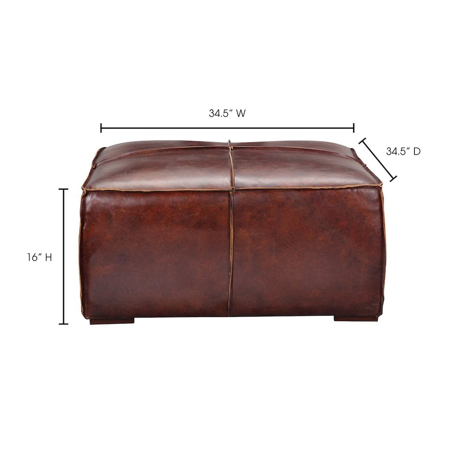 Stamford Leather Coffee Table - Dark Brown, Belen Kox 7 Stamford Leather Coffee Table - Dark Brown, Belen Kox - Image 5