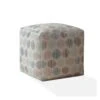 Homezia 17" Flax Polka Dots Pouf Ottoman 2 Homezia 17" Flax Polka Dots Pouf Ottoman -Olsberg shop 3adf899c5a134b1390de71a47082406e