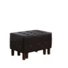 Homezia 20" Black Faux Leather And Dark Brown Tufted Cocktail Ottoman 2 Homezia 20" Black Faux Leather And Dark Brown Tufted Cocktail Ottoman -Olsberg shop 3e71c8e1f09e4181b8959eddcaf58434