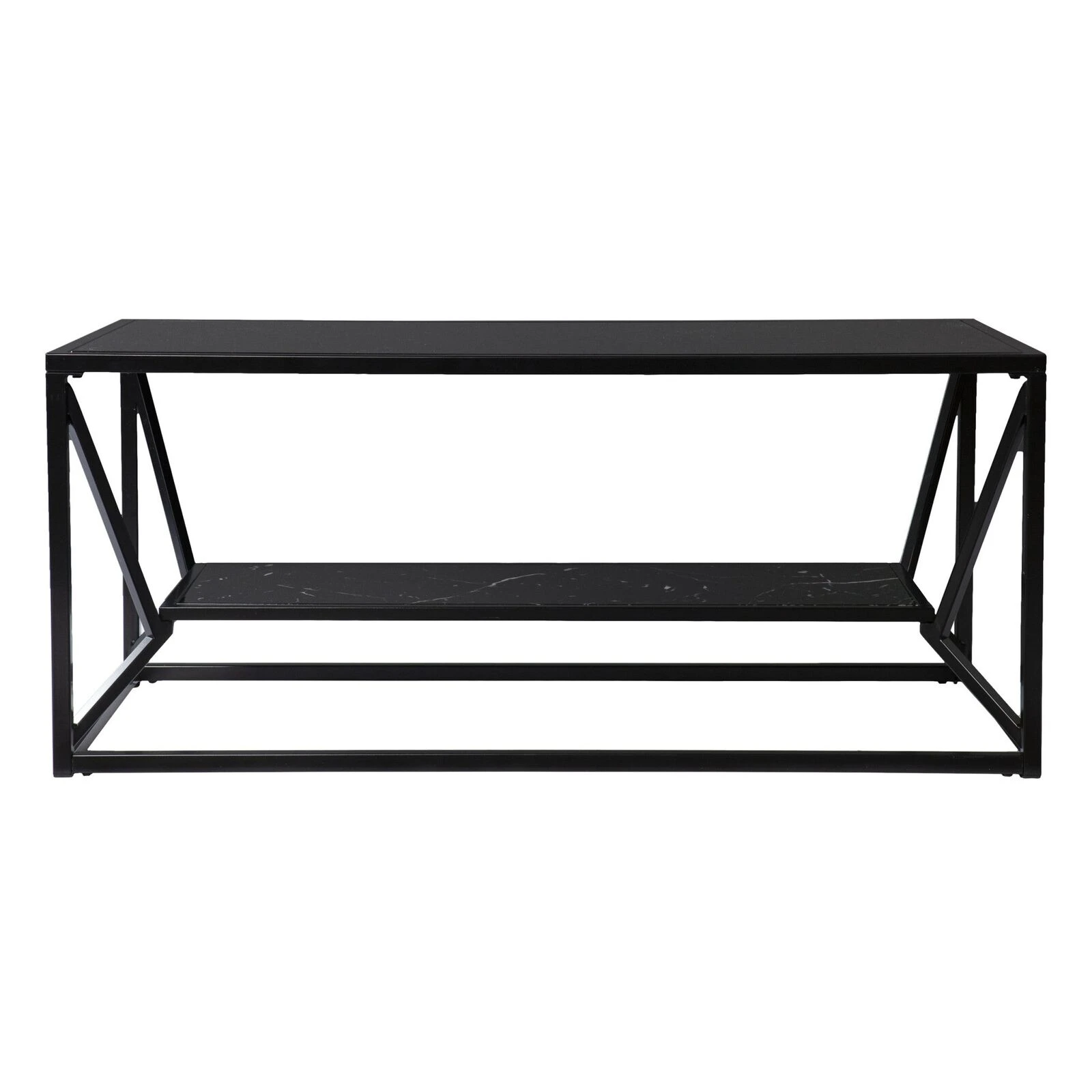 Homezia 42" Glass And Metal Rectangular Coffee Table 3 Homezia 42" Glass And Metal Rectangular Coffee Table
