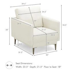 Costway Modern Upholstered Accent Chair Single Sofa Armchair Living Room Funiture 16 Costway Modern Upholstered Accent Chair Single Sofa Armchair Living Room Funiture -Olsberg shop 41f01bca929c4cac8e4daaaadae38a5d