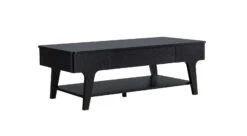Black Coffee Table With Lift Top Table Top And Bottom Shelf