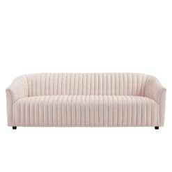 Announce Performance Velvet Channel Tufted Sofa