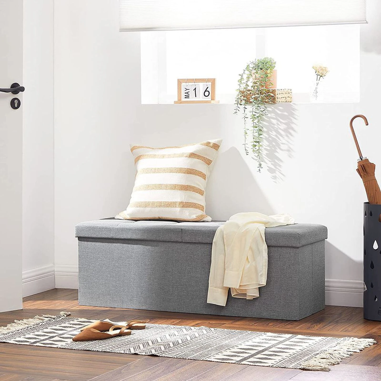 BreeBe Storage Ottoman With Flip-Up Lid 4 BreeBe Storage Ottoman With Flip-Up Lid - Image 2