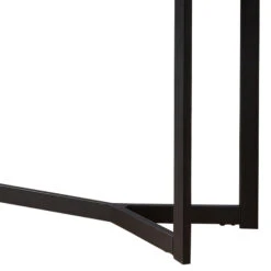 Rectangular Wooden Sofa Table With Metal Powder Coated Base, Gray And Black-Benzara 9 Rectangular Wooden Sofa Table With Metal Powder Coated Base, Gray And Black-Benzara -Olsberg shop 4b5f85feabd64f5eab82e31893902bcc