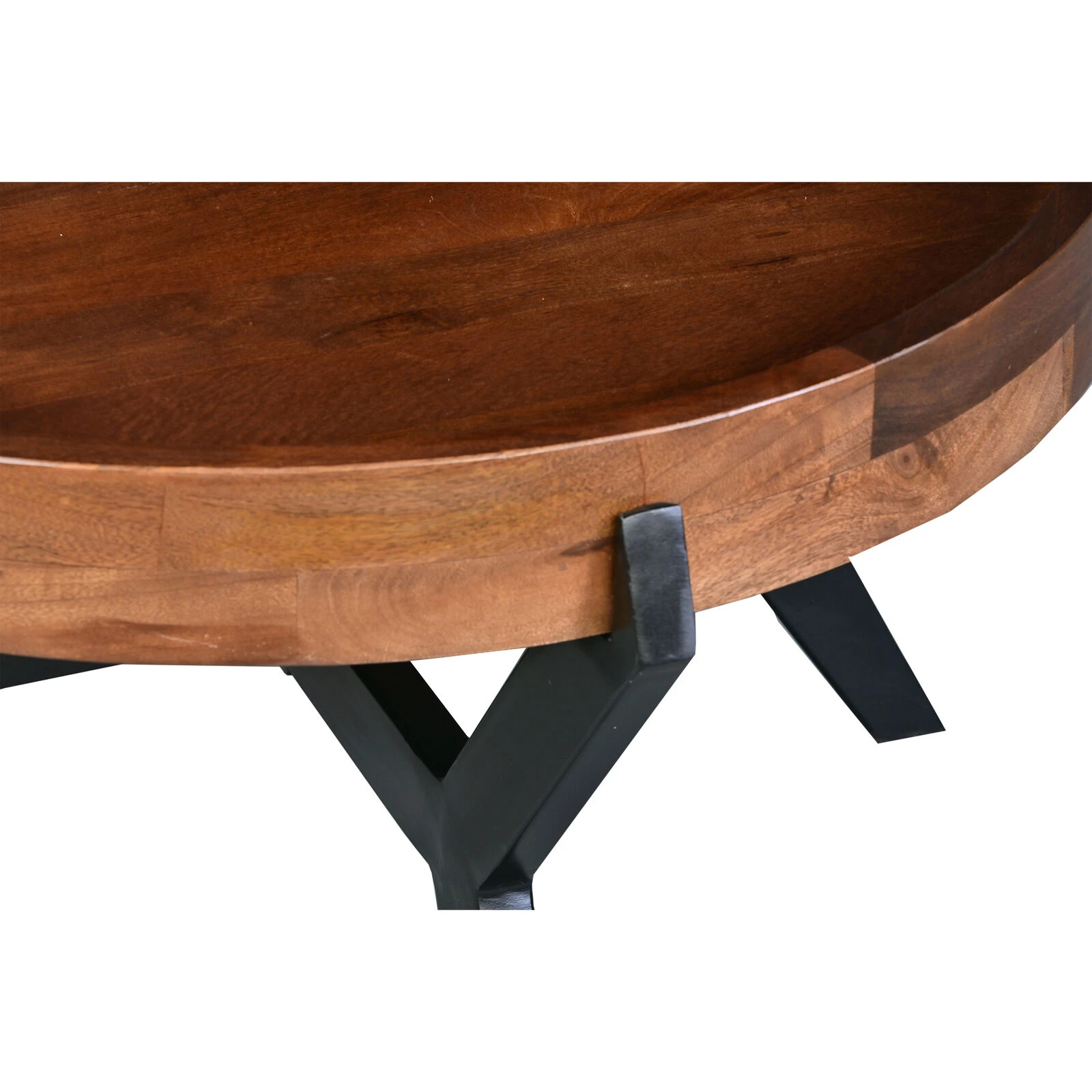 Industrial Acacia Wood Tray Coffee Table 6 Industrial Acacia Wood Tray Coffee Table - Image 4