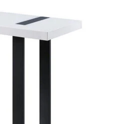 Two Tone Modern Sofa Table With Metal Legs, White And Black-Benzara -Olsberg shop 4f57e262ace64e738911797420eacdd0
