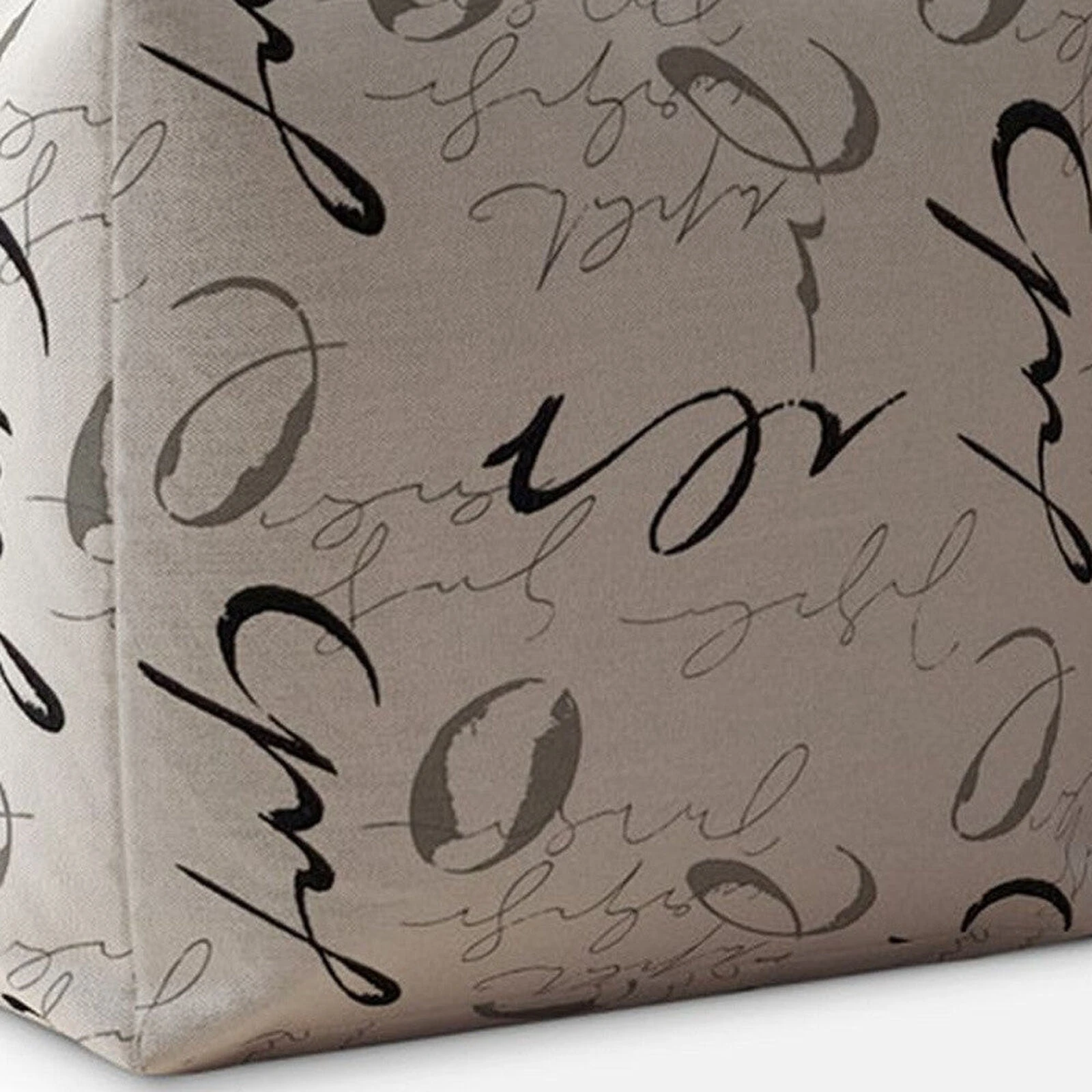 Homezia 17" Black And Grey 100% Polyester Abstract Pouf Ottoman 6 Homezia 17" Black And Grey 100% Polyester Abstract Pouf Ottoman - Image 4