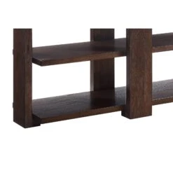 Wooden Sofa Table With 2 Open Display Shelves, Brown-Benzara -Olsberg shop 4fd520ec46dd46fb8d73442f1936ad49