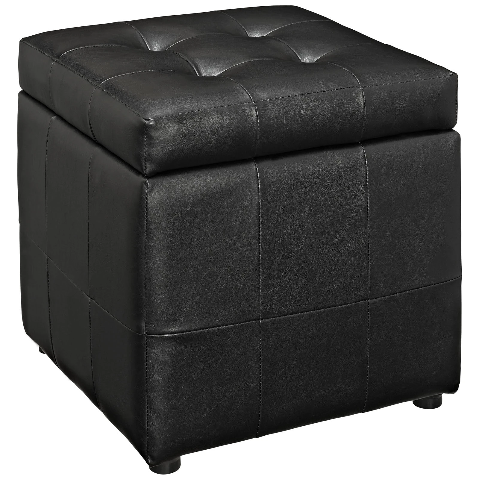 Volt Storage Upholstered Vinyl Ottoman 3 Volt Storage Upholstered Vinyl Ottoman