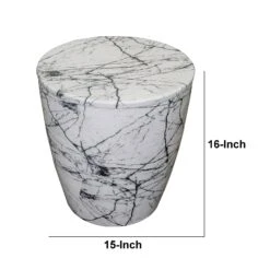 16 Inch White Round Accent Side Table 19 16 Inch White Round Accent Side Table -Olsberg shop 52353082e9164383a388e5cf046ac93c