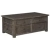 Rectangular Lift Top Wooden Cocktail Table With 4 Drawers, Rustic Brown- Benzara 1 Rectangular Lift Top Wooden Cocktail Table With 4 Drawers, Rustic Brown- Benzara -Olsberg shop 5397613f7b204be696618da45590b28f