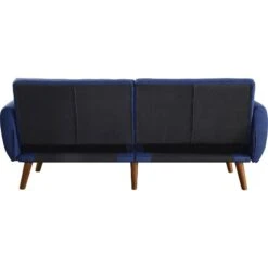 Fabric Upholstered Adjustable Sofa, Blue And Brown 10 Fabric Upholstered Adjustable Sofa, Blue And Brown -Olsberg shop 541609fd5ef24894b5dfbc2b40ef51cd