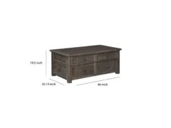 Rectangular Lift Top Wooden Cocktail Table With 4 Drawers, Rustic Brown- Benzara 11 Rectangular Lift Top Wooden Cocktail Table With 4 Drawers, Rustic Brown- Benzara -Olsberg shop 5503882d6a32472aa55fb1b6a94c8d81