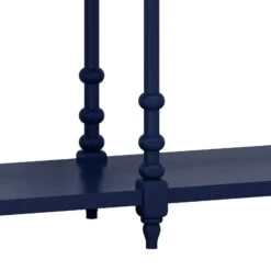 59" Retro Console Table With 2 Drawers And Bottom Shelf, For Entryway Hallway, Living Room, Painted In Blue 15 59" Retro Console Table With 2 Drawers And Bottom Shelf, For Entryway Hallway, Living Room, Painted In Blue -Olsberg shop 55b75c29c5d74b6584e4012badef0487